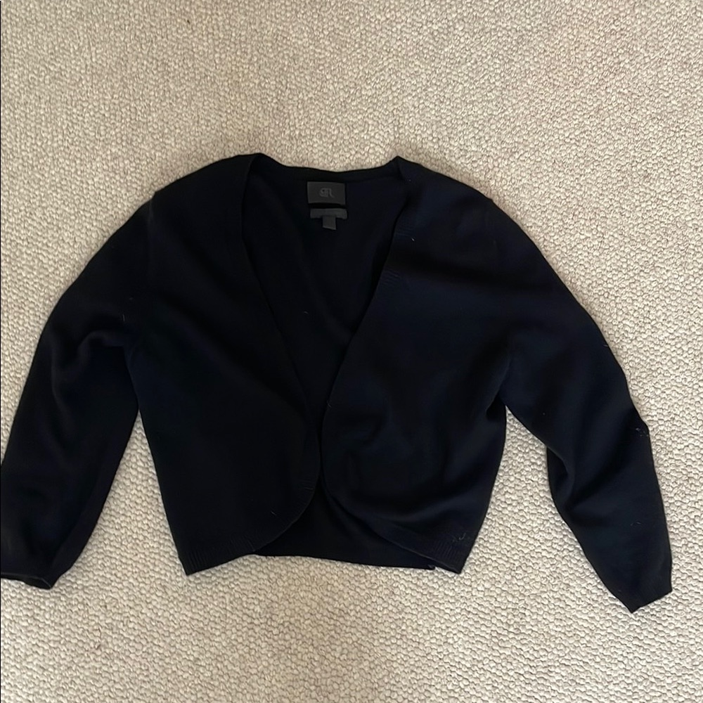 Banana Republic, 100% Cashmere, Black Cardigan Shrug, Open front,Size S